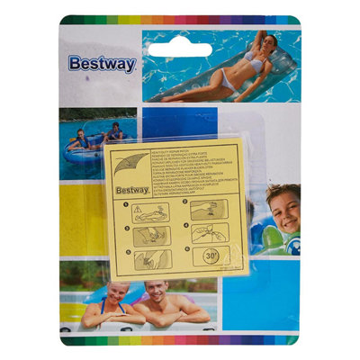 Bestway Heavy Duty Inflatables 2.5" X 2.5"/6.5Cm X 6.5Cm Repair Patch from B&Q