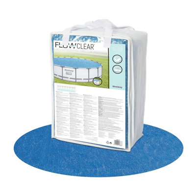 Bestway Flowclear Solar Pool Cover For Steel Pro Max Pools18 FeetBlue from B&Q