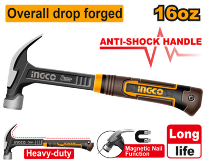 Ingco 345mm Forged Claw Hammer Magnetic
