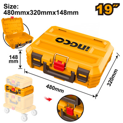 Ingco Stackable 19 Inch Plastic Toolbox from B&Q