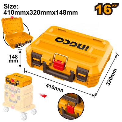 Ingco Stackable 16Inch Plastic Toolbox from B&Q