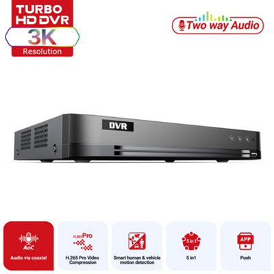 Hikvision Compatible Dvr 504Xt 4 Channel 5Mp Cctv Dvr Recorder With Poe And Ai Detection from B&Q