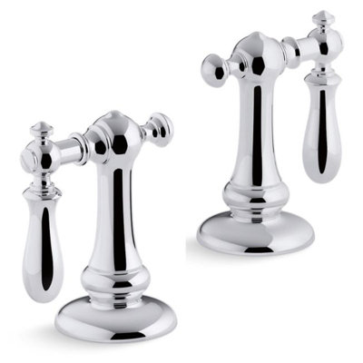 Mira Kohler Artifacts Single Swing Vertical Lever Sink Basin Taps Handles Only Chrome from B&Q