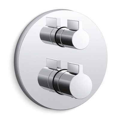 Mira Kohler Modulo Thermostatic Shower Valve + Trim Twin Lever Handles Chrome from B&Q