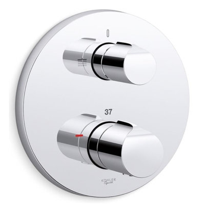 Mira Kohler Avid Modulo Thermostatic Bath & Shower Valve + Trim Avid Handles Chrome from B&Q