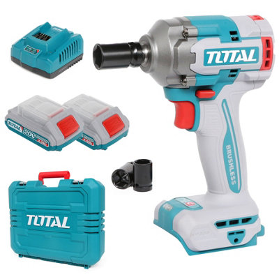 B&Q -  Total Li-Ion 20V Impact Wrench (With 2 X Batteries & Charger)Tiwli2040E