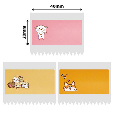 B&Q - Nb243NiimbotB1 / B21 / B3S / B440X20mm320 Pink & OrangeCat & Dog Labels