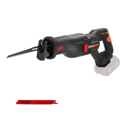 Worx 20V Cordless Brushless Reciprocating Saw With Quick Blade Change System (Bare Tool) Wx516.9 from B&Q