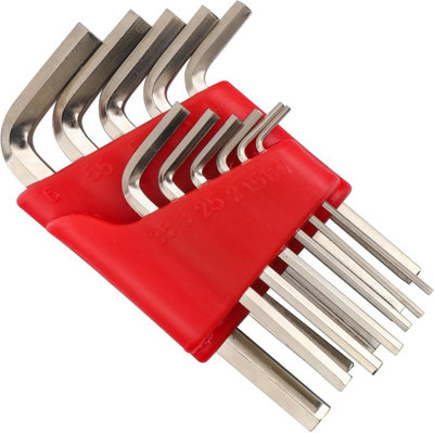 Hi-Spec Tools Allen Key Set Hex Metric 11 Pc Wrench Tool Set 1.27-6Mm Long And Short Arm