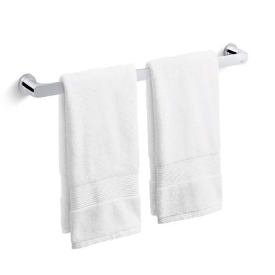 Mira Kohler Avid 24" Towel Rail Single Bar Holder Polished Chrome Bathroom Cloakroom from B&Q