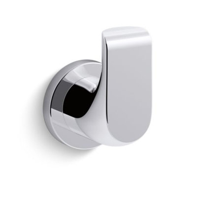 Mira Kohler Avid Wall Mounted Single Robe Dressing Gown Towel Hook Polished Chrome from B&Q
