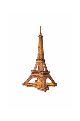 B&Q -  164 Piece Eiffel Tower 3D Wooden Puzzle With Light