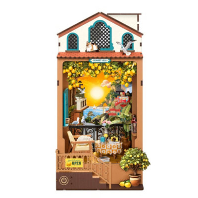 B&Q -  Sunset Isle 3D Wooden Diy Miniature House Book Nook