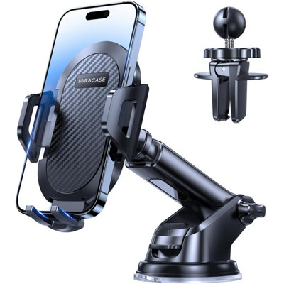 Miracase Car Phone Holder Mount Military-Grade Reliable Suction 360 Rotation In-Dash Mounting Frames For Dashboard / Windscreen / from B&Q