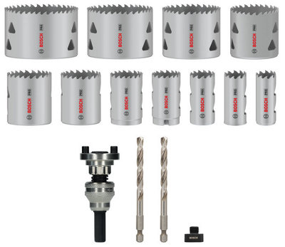 B&Q -  Pro Multi Material Hole Saw Q-Lock Arbor Set 15Pcs 2608901549