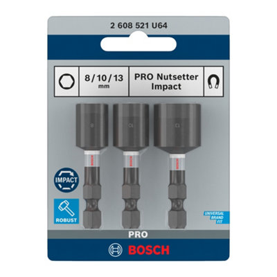B&Q -  50mm Hex Nut DriverSet Of 3