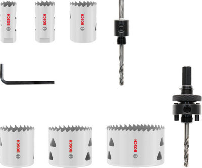 B&Q -  Multi Material Threaded Hole Saw Set 20 25 35 40 51 68 X 40 mm