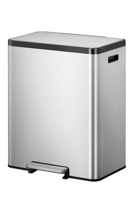 B&Q -  Ecocasa Recycling Bin 36+24L Stainless Steel Recycling Bin