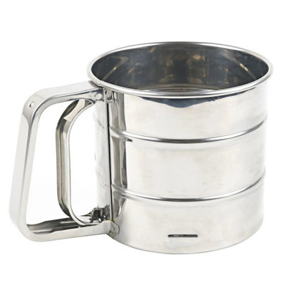 Maestro craft Stainless Steel Sieve Cup Kitchen Tool Sifter Flour Cocoa Icing Sugar from B&Q