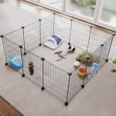 Songmics Metal Guinea Pigs Cages12 Panels C C Runs Indoor Playpen Diy Animal Pet Grid Enclosure FenceSmall Rabbit Puppy Hutches from B&Q