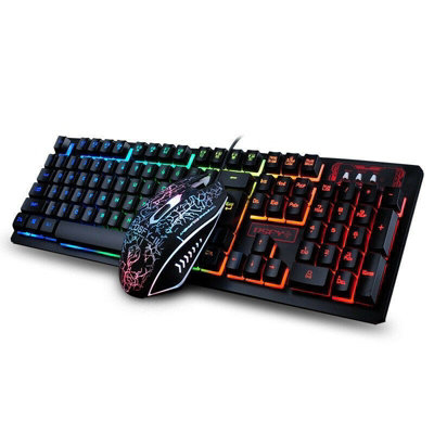 Kenable K13 Rgb Backlit Usb Gaming Keyboard & Optical 2400 Dpi Mouse Combo Set from B&Q