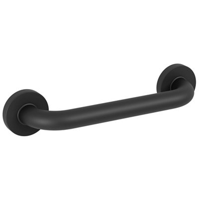 Evekare Comfort Grip Black Curved Wall-Mounted Grab Rail (L)300mm from B&Q
