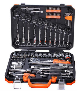 Harden Professional Ratchet Socket Set 1/2"1/4" 77 Pcs (Har 510677) from B&Q