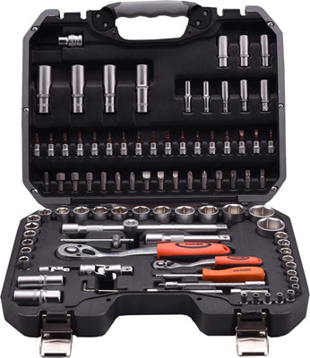 Harden Professional Ratchet Socket Set 1/2"&1/4" 94 PcsCrv Steel (Har 510694) from B&Q