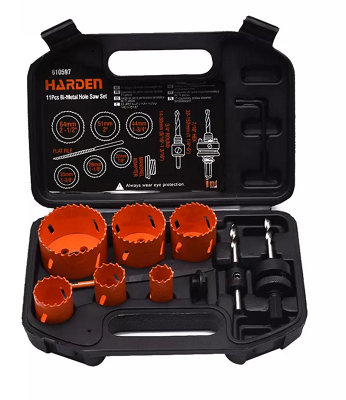 Harden 610597Bi-Metal Hole Saw Set 11 Pcs Electricians & PlumbersBi Metal from B&Q