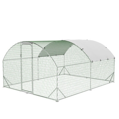  - Walk-In Chicken Coop With Oxford CoverLarge Outdoor Poultry Run Cage For Chickens Ducks Rabbits Backyard Farm9.8'x13.1'lx6.6'