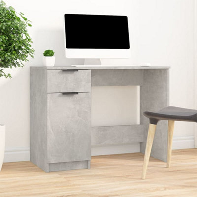 Berkfield Desk Concrete Grey 100X50X75 Cm Engineered Wood from B&Q
