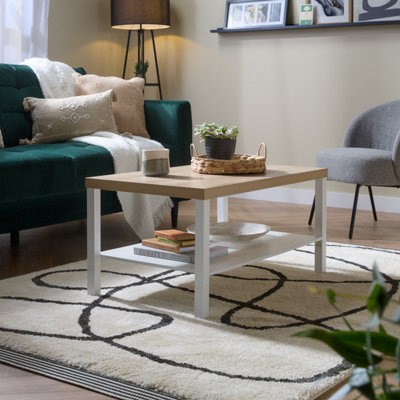Hadwell Matt White Oak Effect Coffee Table (H)45Cm (W)55Cm from B&Q