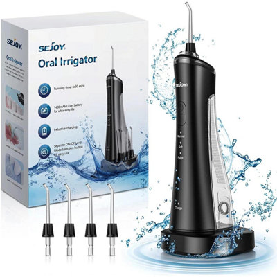 Dyzi Unisex Black Cordless Water Flosser 3 Modes Ipx7 Rechargeable - Image 6