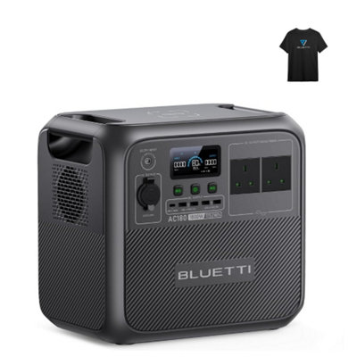 Bluetti Ac180 Portable Power Station 1152Wh&Up To 2700W Power Output With 5 Years Warranty