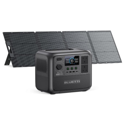Bluetti Ac70 Portable Power Station 768Wh 1000W +1Pcs 200W Solar Panel For Home& Outdoor Power