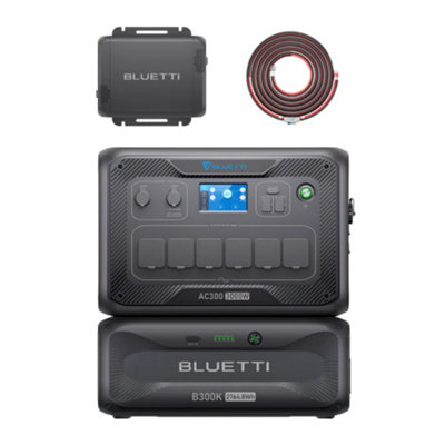 Bluetti Ac300 & B300K Power Station With Charger 12764.8Wh Capacity560W Alternator ChargerFor Road TripsRv And Home Backup from B&Q