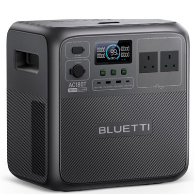 Bluetti Portable Power Station Ac180T1432Wh Lifepo4 Battery Backup With 1800W (3600W Surge) Ac Outputs0-80% In 45 Min. from B&Q