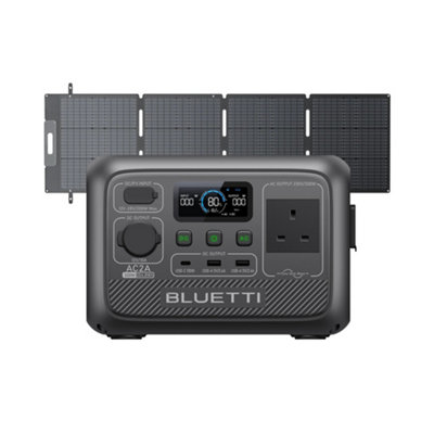 Bluetti Ac2A Portable Power Station 204.8Wh 300W +1Pcs 200W Solar Panel For Home& Outdoor Power from B&Q