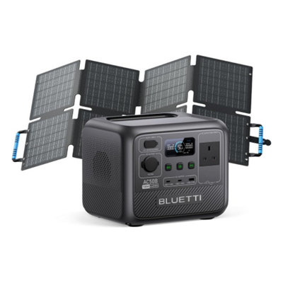 Bluetti Ac50B Power Station With 60W Solar PanelFor Outdoor CampingTripPower OutageHome Use from B&Q
