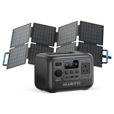 Bluetti Ac2A Power Station With 60W Solar Panel204Wh Capacity 300W OutputSolar Generator For Outdoor Camping from B&Q