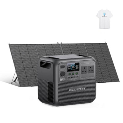 Bluetti Elite 200 V2 Portable Power Station With 350W Solar Panel2073Wh Capacity 2600W Output For CampingPower Outages from B&Q
