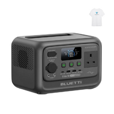 Bluetti Power Station Elite 30 V2288Wh Capacity 600W OutputFor Camping Road Trip Outage (Free Bluetti T-Shirt) from B&Q