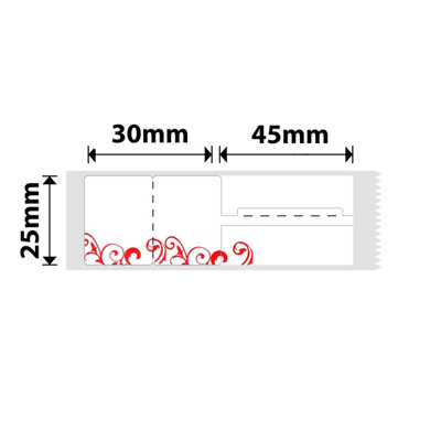B&Q - Nb228NiimbotB1 / B21 / B3S / B425X75mm100 Red Pattern Labels