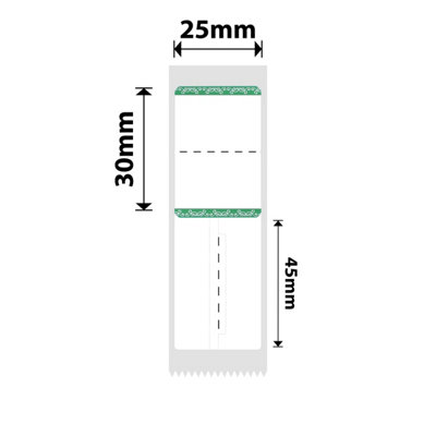 B&Q - Nb208NiimbotB1 / B21 / B3S / B425X75mm100 Green Border Jewellery Labels