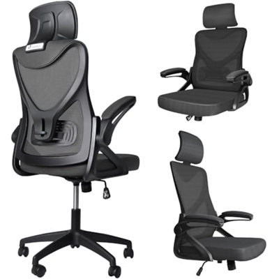  - Vounot Ergonomic Office Desk ChairHigh Back Computer Executive Swivel With Adjustable Lumbar Support & Headrest For Home Black