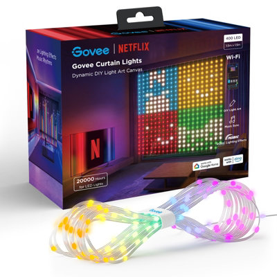 Govee RGBIC Teardrop LED Smart Curtain Light 1.5m x 1.5m - Image 5