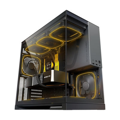 B&Q - Geometric Future M 5 Tempered Glass Mid TowerE-Atx / Atx Gaming Case1.2 mm SteelType CToolless PanelsSupport 420 / 360