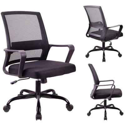  - T-Three.adjustable Office ChairErgonomic Mesh Swivel SeatWith Lumbar SupportHeight Adjustment360 RotationAnd Tilt