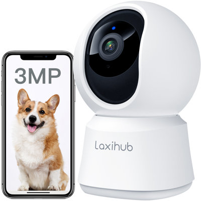 Laxihub Pet Dog Cameras With App,2K/3Mp,wifi Indoor Security Camera from B&Q
