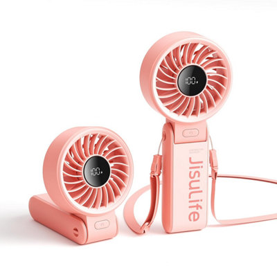 Jisulife Handheld Fan Life 7Flexibility: High-Power MotorLed Display5000 Mah Rechargeable5-SpeedFoldable Design from B&Q
